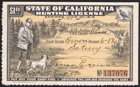 Hunting Licenses and Tags .
